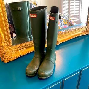 Hunter Wellie Boots - Hunter Green - US 8, EU 39